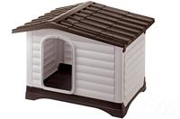 Ferplast 87255099 DOGVILLA 90, Hondenkennel voor buiten met zijpaneel dat open kan, Slag- en UV-bestendige thermoplastische hars 88 x 72 H 65 cm, M - thumbnail