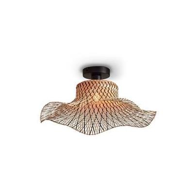 GOOD&MOJO Plafondlamp 'Ibiza' Bamboe, 50cm, kleur Naturel/Zwart