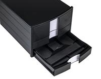 HAN HA-1017-13 Ladenkast Impuls Zwart 3 Gesloten Laden, Met Inzet - thumbnail