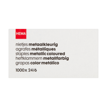 HEMA Nietjes Metaalkleurig 24/6 1000 Stuks bij Jumbo