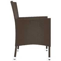 Tuinstoelen met kussens 2 st bruin poly rattan (alleen VK/IE/FI/NO) - thumbnail