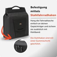 Fietstas New Looxs Daily Shopper 24 liter 35 x 40 x 16 cm - zwart - thumbnail