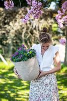 Vaas elegant Waste Rib H46 cm terrazzo beige bloembpot Capi Europe - Capi europe - thumbnail