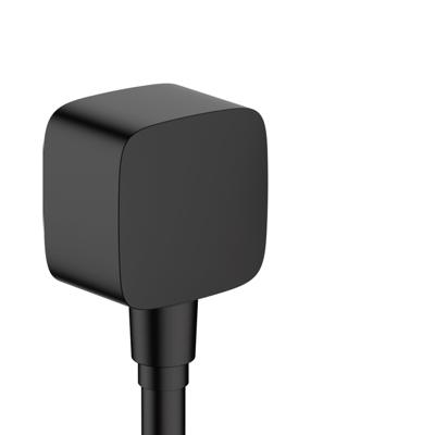 Hansgrohe FixFit muuraansluitbocht met terugslagklep, mat zwart