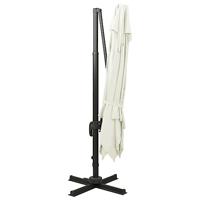 Zweefparasol met dubbel dak 300x300 cm zandkleurig - thumbnail