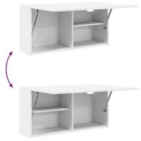 Badkamerwandkast 80x25x40 cm bewerkt hout wit - thumbnail