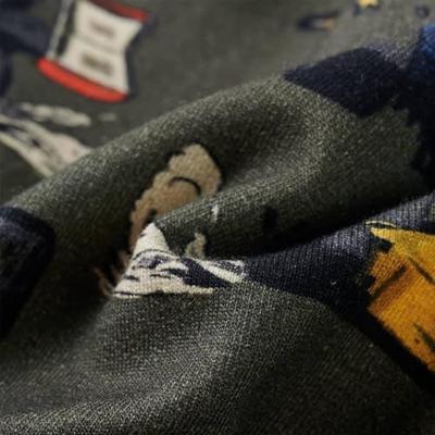 Kindertrui racewagensprint 140 kakikleurig