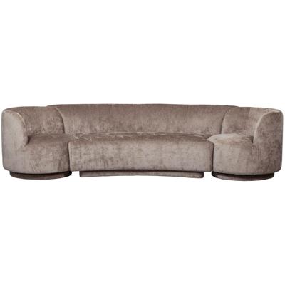 WOOOD Bank 'Combi-Popular' Bank+2 fauteuils, Chenille, kleur Taupe