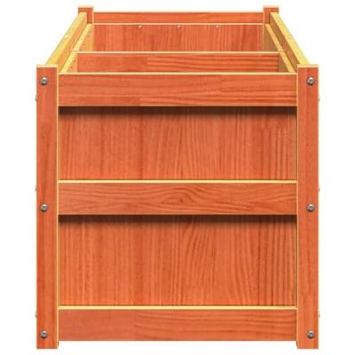 VidaXL Plantenbak 150x50x50 cm massief grenenhout wasbruin VidaXL Plantenbak 150x50x50 cm massief grenenhout wasbruin