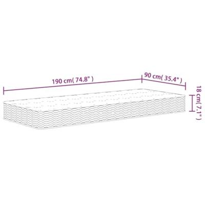 Binnenveringmatras middelhard 90x190 cm Single Size Binnenveringmatras middelhard 90x190 cm Single Size