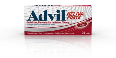 Advil Reliva Forte Oval Tabs 400 mg - voor pijn en koorts