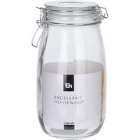 Excellent houseware voorraadpot met deksel 1500ml met klem - thumbnail