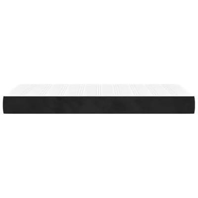 Pocketveringmatras medium 80x220x20 cm fluweel zwart