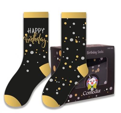 Kadosokken Happy Birthday Goud (2 paar)