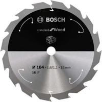 Bosch Accessories Bosch Power Tools 2608837697 Hardmetaal-cirkelzaagblad 184 x 16 mm Aantal tanden: 16 1 stuk(s) - thumbnail