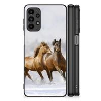 Samsung Galaxy A13 4G Dierenprint Telefoonhoesje Paarden - thumbnail