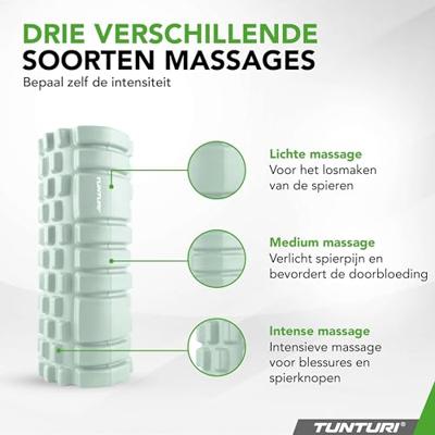 Tunturi Yoga Grid Foam Roller 33 cm | Ø 13 cm | mint