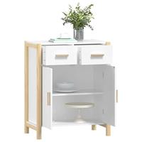 Dressoir 62x38x75 cm bewerkt hout wit - thumbnail