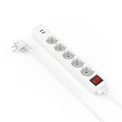 Hama Stekkerdoos 5-voudig USB-A 17W Schakelaar 1,4 M Wit