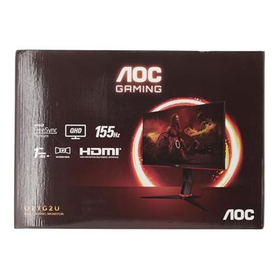 AOC Gaming Q27G2U - 27-inch QHD-monitor, 144 Hz, 1 ms MPRT, VA, AMD FreeSync Premium, in hoogte verstelbaar, USB-hub, lage invoervertraging (2560x1440 @ 144 Hz, 250 cd/m², HDMI/DP/USB 3.0)