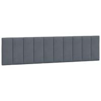 Bed met matras "Hanko" fluweel donkergrijs 200x200 cm - thumbnail