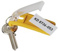 Durable sleutelhanger Key Clip, geel, pak van 6 stuks - thumbnail