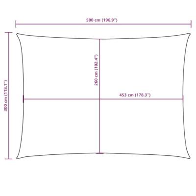 Zonnescherm rechthoekig 3x5 m oxford stof wit