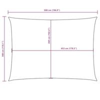 VidaXL Zonnescherm rechthoekig 3x5 m oxford stof wit - thumbnail