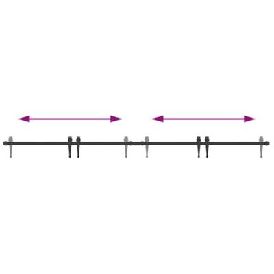VidaXL Ophangset voor schuifdeur 213 cm koolstofstaal VidaXL Ophangset voor schuifdeur 213 cm koolstofstaal