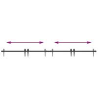 VidaXL Ophangset voor schuifdeur 213 cm koolstofstaal - thumbnail