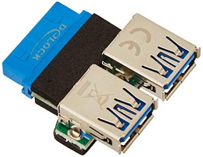 Delock 65324 Adapter USB 3.0 pin header female > 2 x USB 3.0 female - parallel - thumbnail