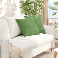 Sofa Kussens 2 pcs Lichtgroen 45 x 45 cm Katoen Stof - thumbnail
