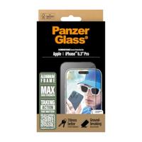 PanzerGlass Aluminium Frame 2850 Screenprotector (glas) Apple iPhone 16 Pro 1 stuk(s) Anti-vingerafdruk, Krasvast - thumbnail