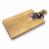 Own grill Rustiek eikenhouten serveerplank 40 cm - thumbnail