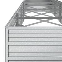 VidaXL Plantenbak verhoogd 400x80x45 cm gegalvaniseerd staal zilver - thumbnail