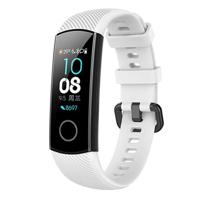 Slimme horloge siliconen polsband horlogeband voor Huawei Honor Band 4 (wit) - thumbnail