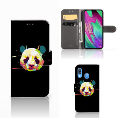 Samsung Galaxy A40 Leuk Hoesje Panda Color Samsung Galaxy A40 Leuk Hoesje Panda Color