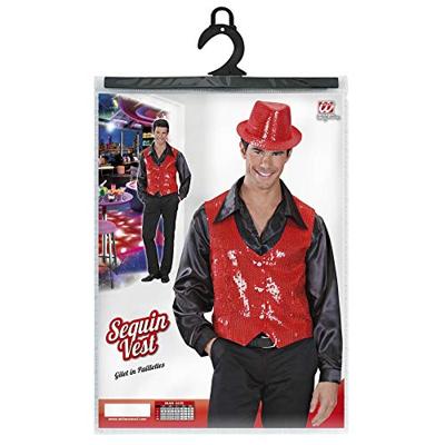 Rode Gilet glitter man