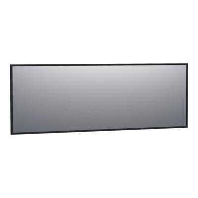 Brauer Onyx Spiegel - 200 cm - Rechthoekig - Zwart Geborsteld Frame