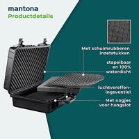 Mantona Outdoor fotoprint Beschermkoffer L (geschikt voor DSLR camera, GoPro Actioncam, Fotoapparatuur en nog veel meer., Maat L, waterdicht, schokbestendig, stofdicht) zwart - thumbnail