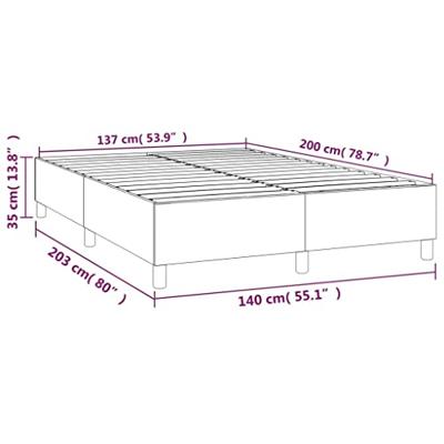 Boxspringframe stof lichtgrijs 140x200 cm Boxspringframe stof lichtgrijs 140x200 cm