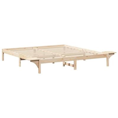 Bedframe met nachttafels Bruin 200 x 200 cm Bruin