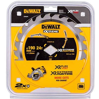 DeWALT Cirkelzaagblad voor Hout | Extreme Runtime | Ø 190mm Asgat Ruit 24T - DT40270-QZ