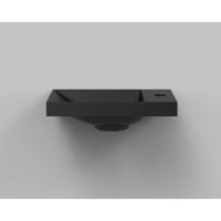 Arcqua Marble fontein voor frame 40x22cm zonder overloop cast marble mat zwart WAS127845 - thumbnail