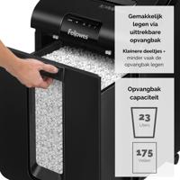 Papierversnipperaar Microsnippers Fellowes AutoMax100M Zwart - thumbnail