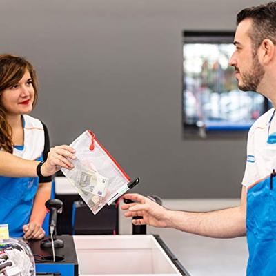 Opbergtas tarifold met rits 235x165mm pvc bl | 8 stuks