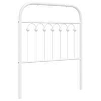 Hoofdbord 80 cm metaal wit - thumbnail