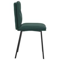 Eetkamerstoelen 2 st fluweel donkergroen - thumbnail