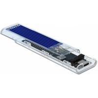 Delock 42620 externe behuizing voor M.2 NVME PCIe SSD met USB Type-C female transparant - thumbnail