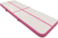 VidaXL Gymnastiekmat met pomp opblaasbaar 300x100x15 cm pvc roze - thumbnail